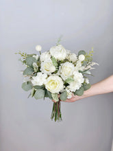 Load image into Gallery viewer, Free-Form Bridal Bouquet in White & Sage, Romantic Wedding Bouquet