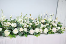 Load image into Gallery viewer, Ivory White - Table Runner, Fireplace Decor, Head Table Decor, Wedding Table Centerpieces, Sweetheart Table Decor, Bridal Shower