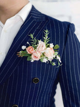 Load image into Gallery viewer, Pocket Boutonniere in Dusty Pink & Blush