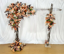 Load image into Gallery viewer, Wedding Arch Flowers in Terracotta & Rust Orange, Cozy Autumn Ceremony Décor