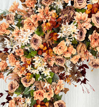 Load image into Gallery viewer, Wedding Arch Flowers in Terracotta & Rust Orange, Cozy Autumn Ceremony Décor