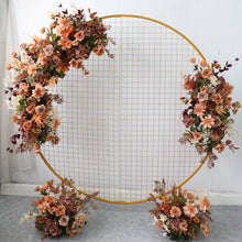 Load image into Gallery viewer, Wedding Garland Flowers in Terracotta & Rust Orange, Fall Ceremony Backdrop Décor