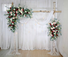 Load image into Gallery viewer, Wedding Arch Flowers in Burgundy & Blush Stunning Ceremony Backdrop Décor