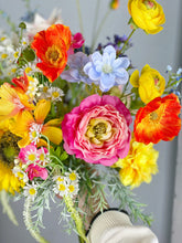 Load image into Gallery viewer, Wildflowers Wedding - Boho Bridal Bouquet,Bridesmaid Bouquet, Made with Artificial Wildflowers, Ranunculus,Sunflowers, Jasmine,Poppy, Dahlia, Daisy
