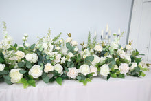 Load image into Gallery viewer, Ivory White - Table Runner, Fireplace Decor, Head Table Decor, Wedding Table Centerpieces, Sweetheart Table Decor, Bridal Shower
