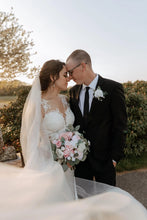 Load image into Gallery viewer, Round Bridal Bouquet in Dusty Pink and Blush, Dreamy Artificial Wedding Bouquet
