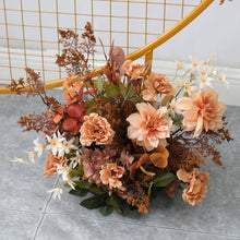 Load image into Gallery viewer, Wedding Aisle Flowers in Terracotta &amp; Rust Orange, Fall Ceremony Backdrop Décor
