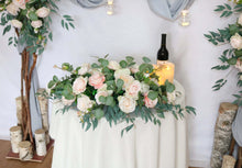 Load image into Gallery viewer, Wedding Arch Flowers in Peach &amp; Blush,  Rustic Backdrop Ceremony Décor
