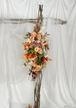 Load image into Gallery viewer, Wedding Arch Flowers in Terracotta &amp; Rust Orange, Cozy Autumn Ceremony Décor
