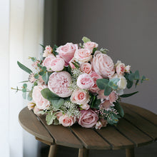 Load image into Gallery viewer, Dusty Pink and Blush - Wedding Bridal Bouquet, Made with Artificial Roses and Peonies
